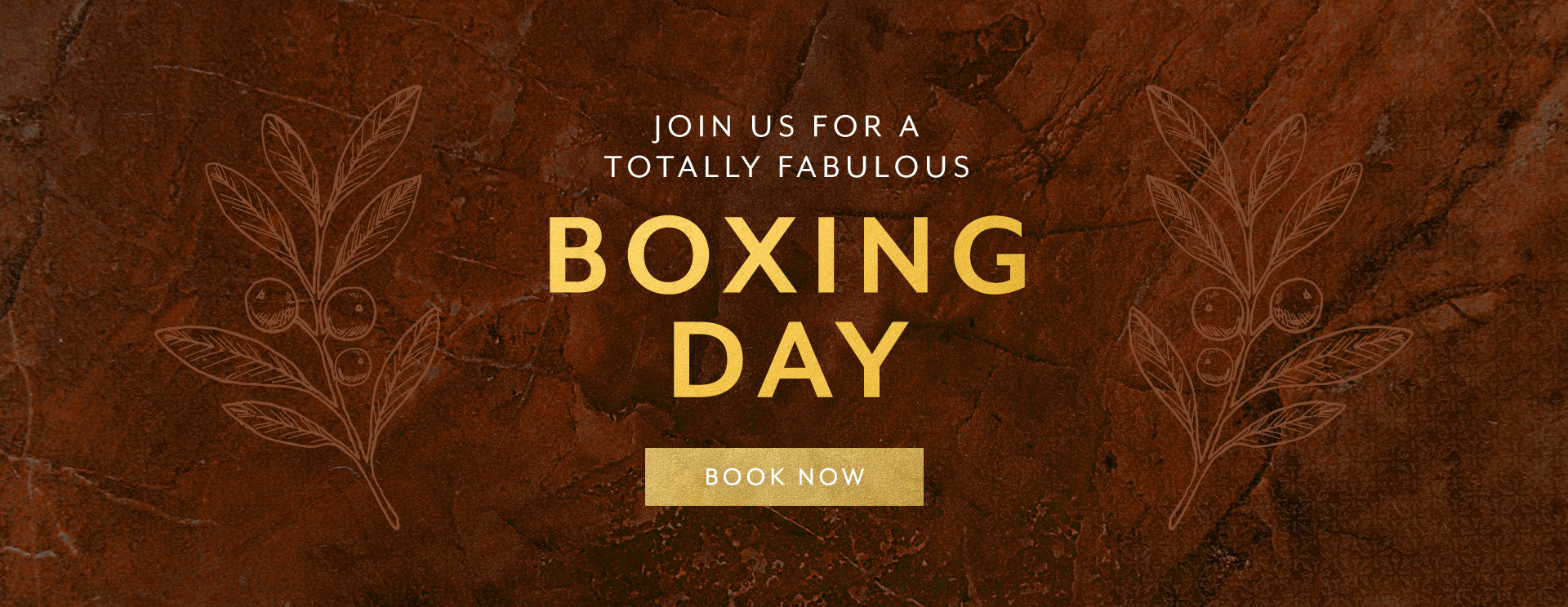 Boxing Day menu at The Encore