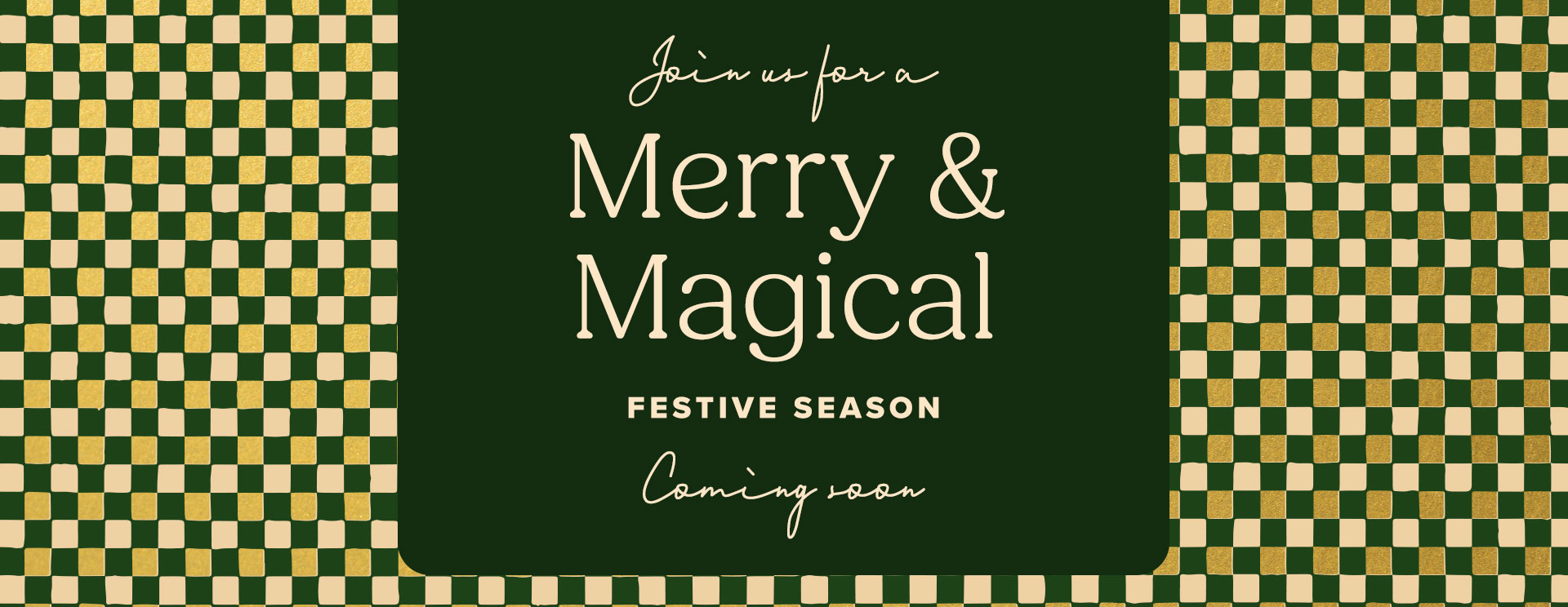 Christmas menu at The Encore