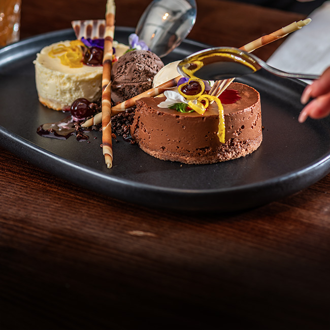 Dessert menu at The Encore