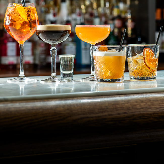 Wine & Drinks menu at The Encore