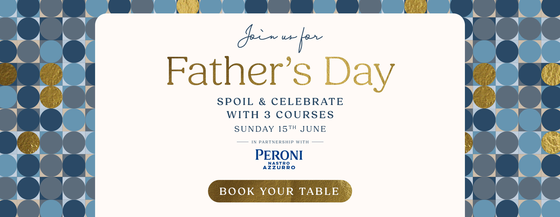 Father’s Day menu Stratford-Upon-Avon