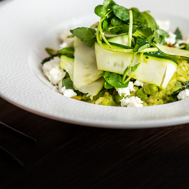 Vegan menu at The Encore