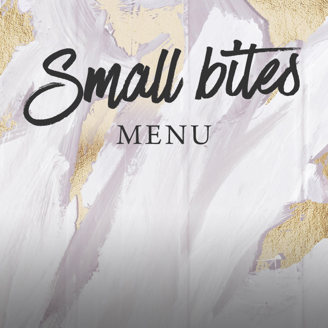 Small Bites menu at The Encore 